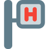 Hospital Sign icon