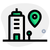 Corporate office location pin point logotype layout icon