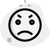 Angry expression with open mouth chat emoticon icon