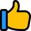 Thumbs Up gesture news in social media platforms icon