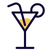 Drinks offered by hotel service as a complementary option icon