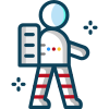 Space - Filled Outline 01-astronaut walking icon
