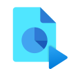 원형 차트 보고서 재생 icon