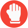 Hand sign for stopping traffic signal sign board icon