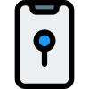 Smartphone unlocking authentication with face unlock feature icon