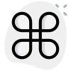 Mac keyboard key command layout isolated on white background icon