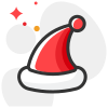 Christmas hat icon