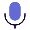 Audio recording Logotype of a microphone layout icon