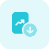 Download digital file of line graph from company server icon