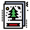 внешняя-карта-рождество-плоские-значки-линейный-цвет-плоские-1 icon