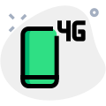 Fourth generation cellular connectivity network facility on phone icon