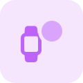 Advance smartwatch with record button control on screen icon