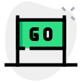 Go billboard with motivation sign for new business start up icon