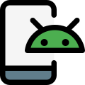 Mobile Android operating system with latest version installed icon