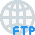 File transfer protocol with online internet client icon