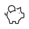 Put Coin Into Piggy Bank icon