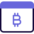 Cryptocurrency bitcoins website isolated on a white background icon