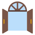 entrée principale ouverte icon