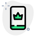 Membership crown badge for mobile online member icon