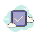 Ausgefüllte Checkbox icon