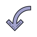 Curved Arrow Down icon