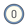 Circled 0 icon