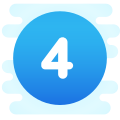 Circled 4 C icon