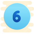 Circled 6 icon