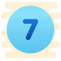 7 en círculo icon