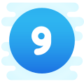 9 en círculo C icon