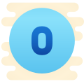 Circled 0 icon