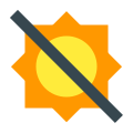 Não expor à luz solar icon