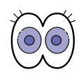 Olhos dos desenhos animados icon