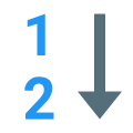 Clasificación numérica icon