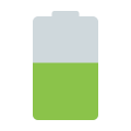 Halb aufgeladene Batterie icon