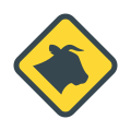 Placa de gado na pista icon