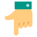 Hand runter icon