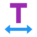 Text Width icon