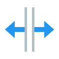 Fractionnement horizontal icon