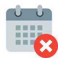 Calendar Delete icon