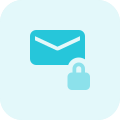 Locked encrypted email icon