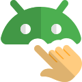 Mouse pointing device connected to Android operating system icon