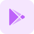 Square play button for android application store icon