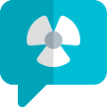 Nuclear power reactor on chatbox available online icon