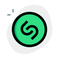 Shazam music app for multimedia and podcasting use icon