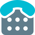 Dial pad buttons of an outdated telephone layout icon
