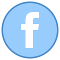 Значки Facebook в форме круга icon