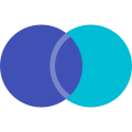 Mengendiagramm Schnittmenge & Differenzmenge links icon