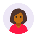 Женщина с типом кожи 6, в кружке icon