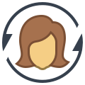 Female User Update icon